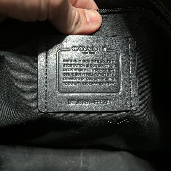 Coach Signature Canvas Plaid Print Beckett Slim Leather Briefcase - Picture 10 of 16